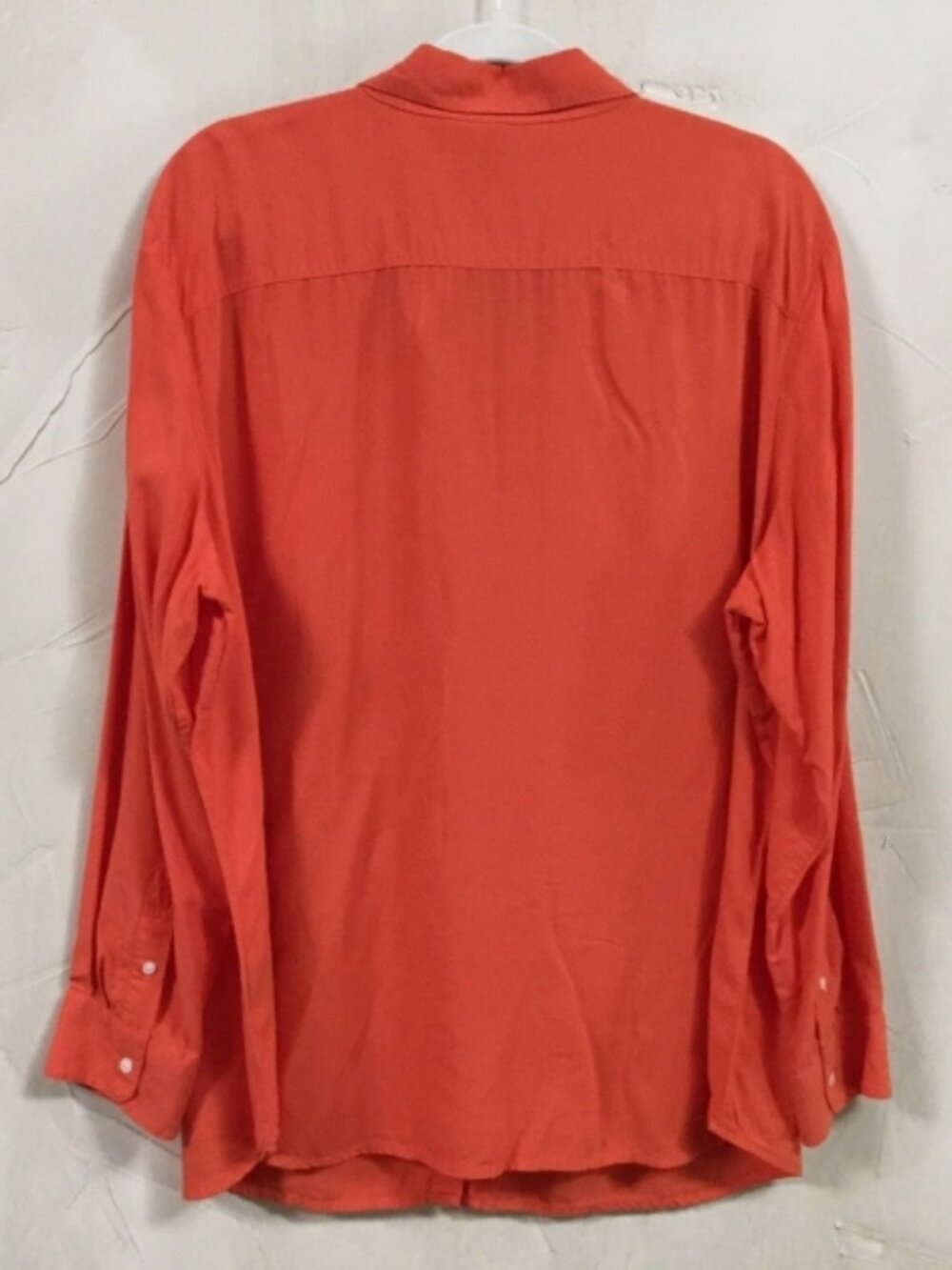 Lauren Ralph Lauren Women Plus Size 2X Blouse Button Front Orange Pockets - Picture 6 of 7